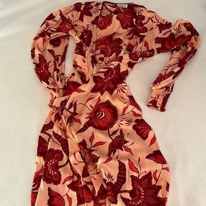 Omika Floral pink and red maxi size Medium.